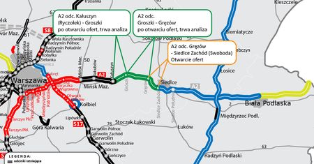 Autostrada A2. Znamy chętnych do budowy odcinka Groszki - Siedlce