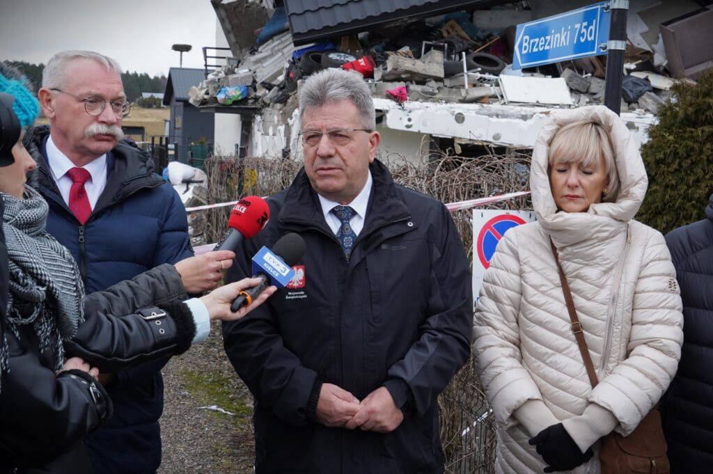 Dom zniszczony po eksplozji. Zapowiedziano pomoc i zbiórkę dla poszkodowanych z gminy Masłów