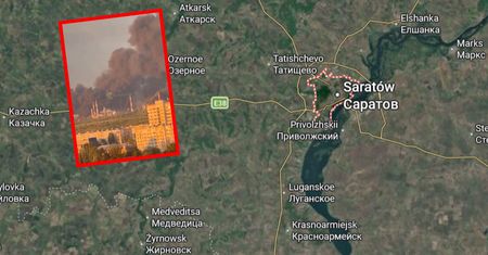 Rosyjska rafineria zaatakowana. Kłęby dymu nad Saratowem