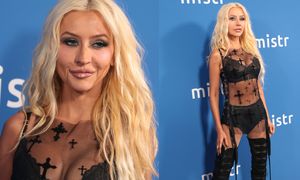 Coraz szczuplejsza Christina Aguilera posyła uwodzicielskie spojrzenia w przezroczystej kreacji. Poznajecie ją jeszcze? (ZDJĘCIA)