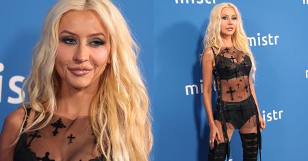 Coraz szczuplejsza Christina Aguilera posyła uwodzicielskie spojrzenia w przezroczystej kreacji. Poznajecie ją jeszcze? (ZDJĘCIA)