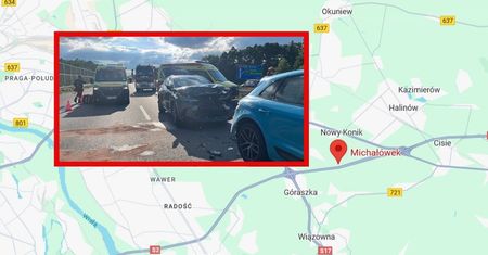 Karambol na A2. Utrudnienia w kierunku Warszawy