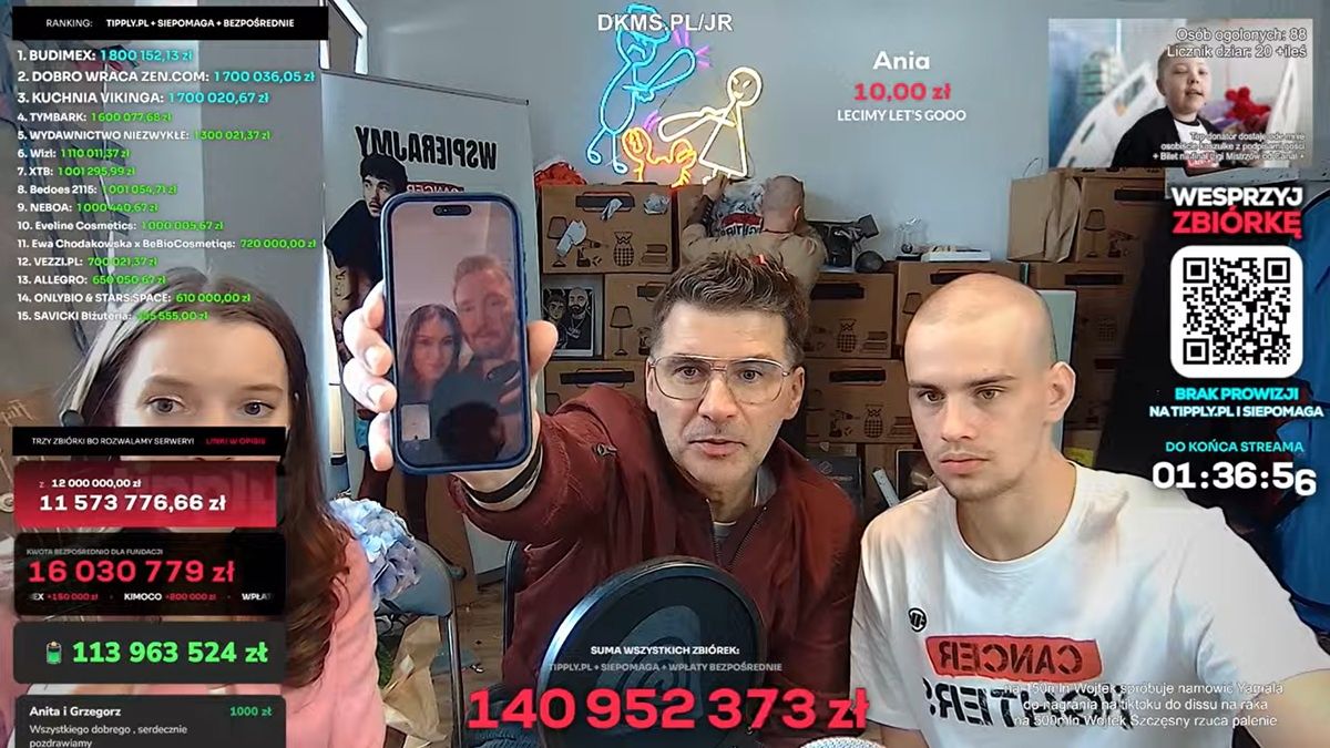 Paweł Marchewka wraz z żoną połączyli się na streamie