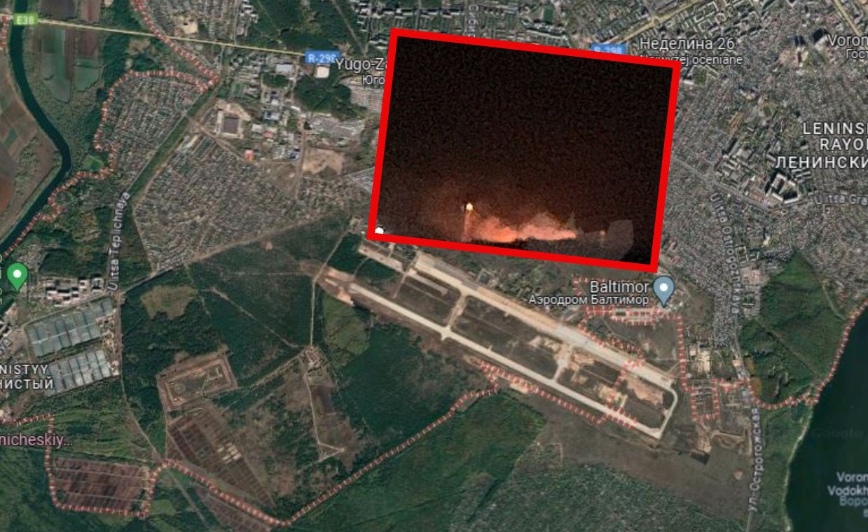 A Russian base, Baltimor, is on fire.