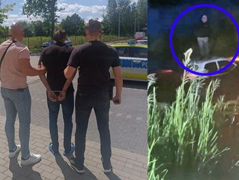Ścigani mężczyźni wpadli autem do kanału. Kierowca odpłynął, pasażer został na dachu