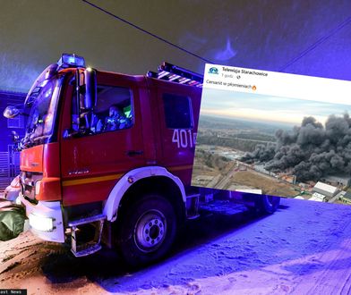 Pożar w Starachowicach. Strażacy dogaszają halę Cersanitu