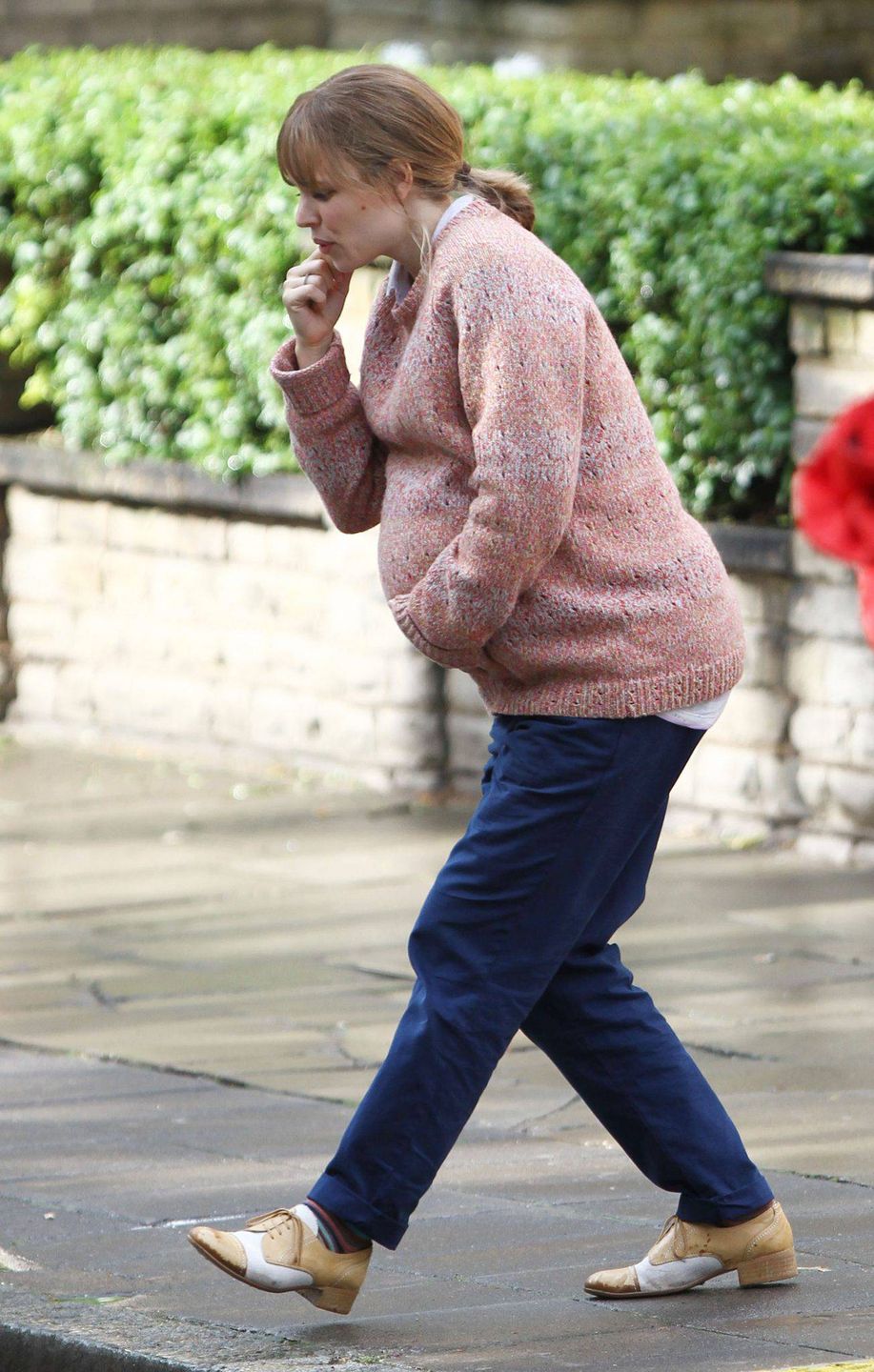 Rachel McAdams w ciąży (tu: zdjęcie z planu filmu "About Time")