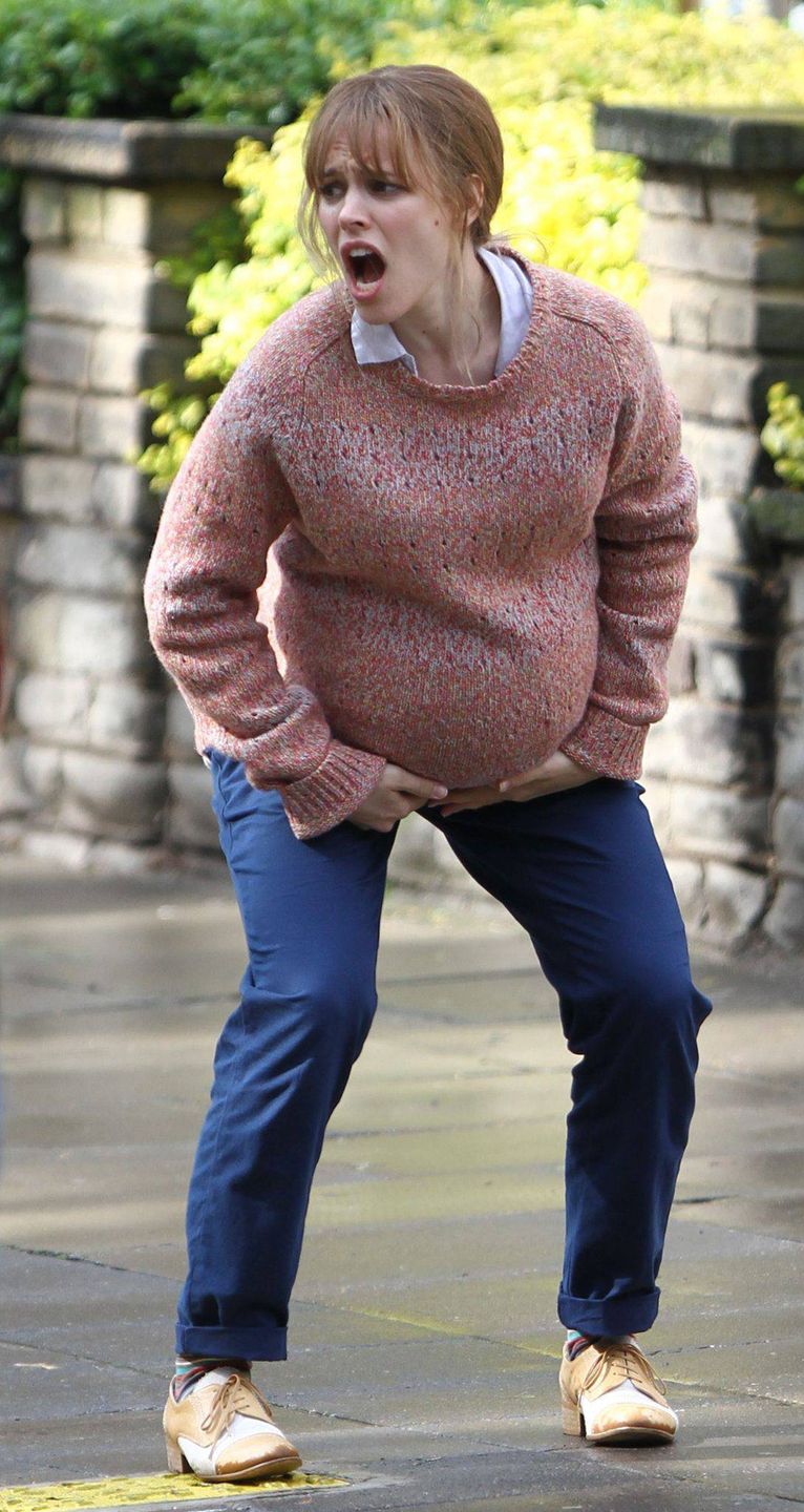 Rachel McAdams w ciąży (tu: zdjęcie z planu filmu "About Time")