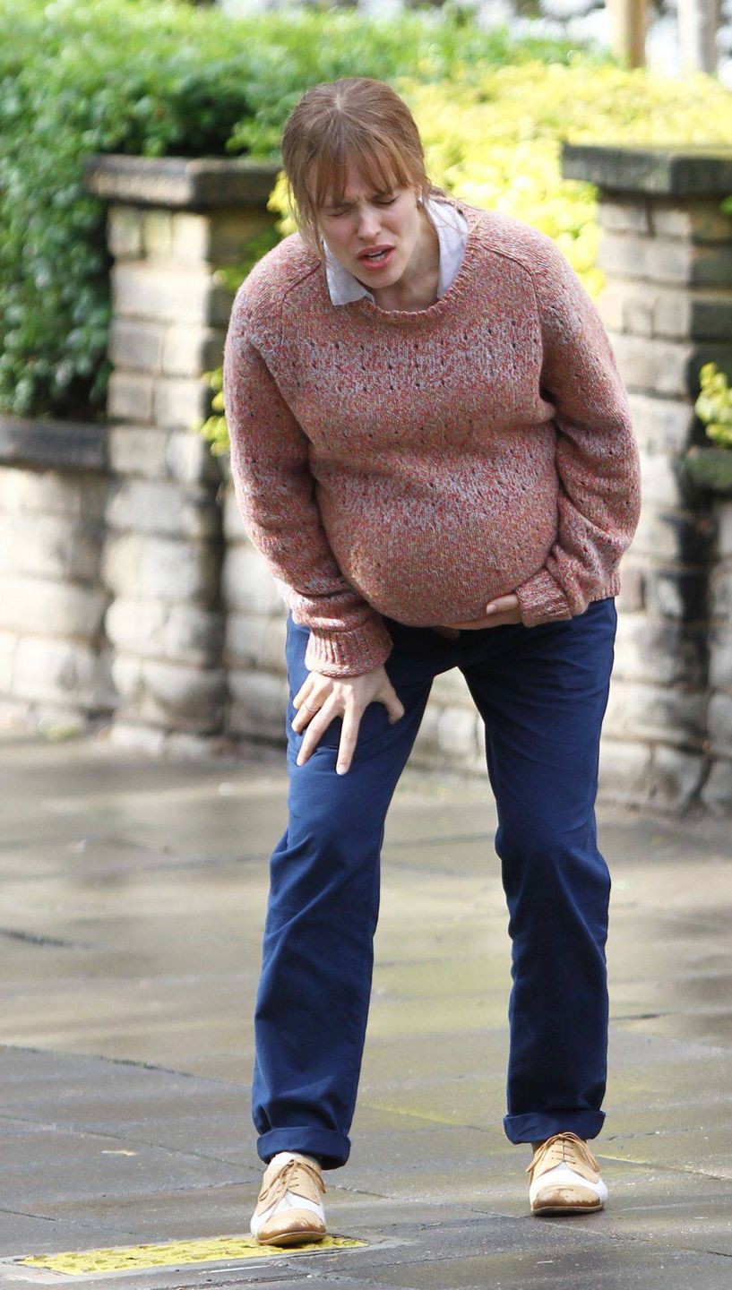 Rachel McAdams w ciąży (tu: zdjęcie z planu filmu "About Time")