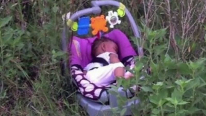 8-miesięczna dziewczynka została porzucona w krzakach przy jednej z dróg