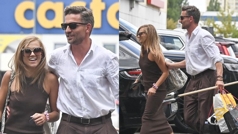 Agnieszka Kaczorowska i Marcin Rogacewicz w drodze na trening