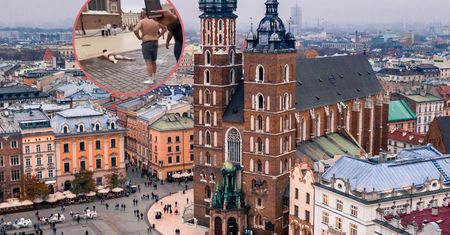 Bulwersujące sceny pod Kościołem Mariackim. Filmik obiegł sieć