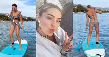 Ambitna Małgorzata Socha uczy się paddleboardingu. "Najbardziej ŻENUJĄCA SESJA na SUPie" (FOTO)