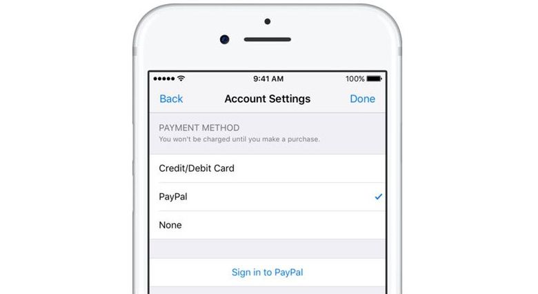 Usługi Apple'a obsługują płatności PayPal