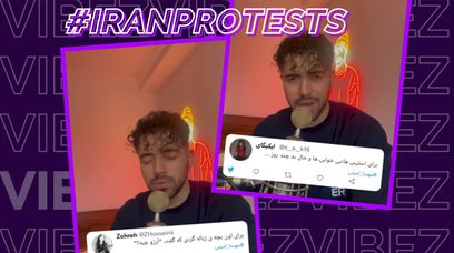 25-latek śpiewa wpisy z Twittera. "Baraje" to hymn protestów w Iranie