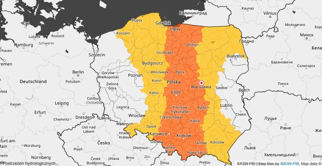 IMGW wydało ostrzeżenie. Możliwe burze i lokalne podtopienia 