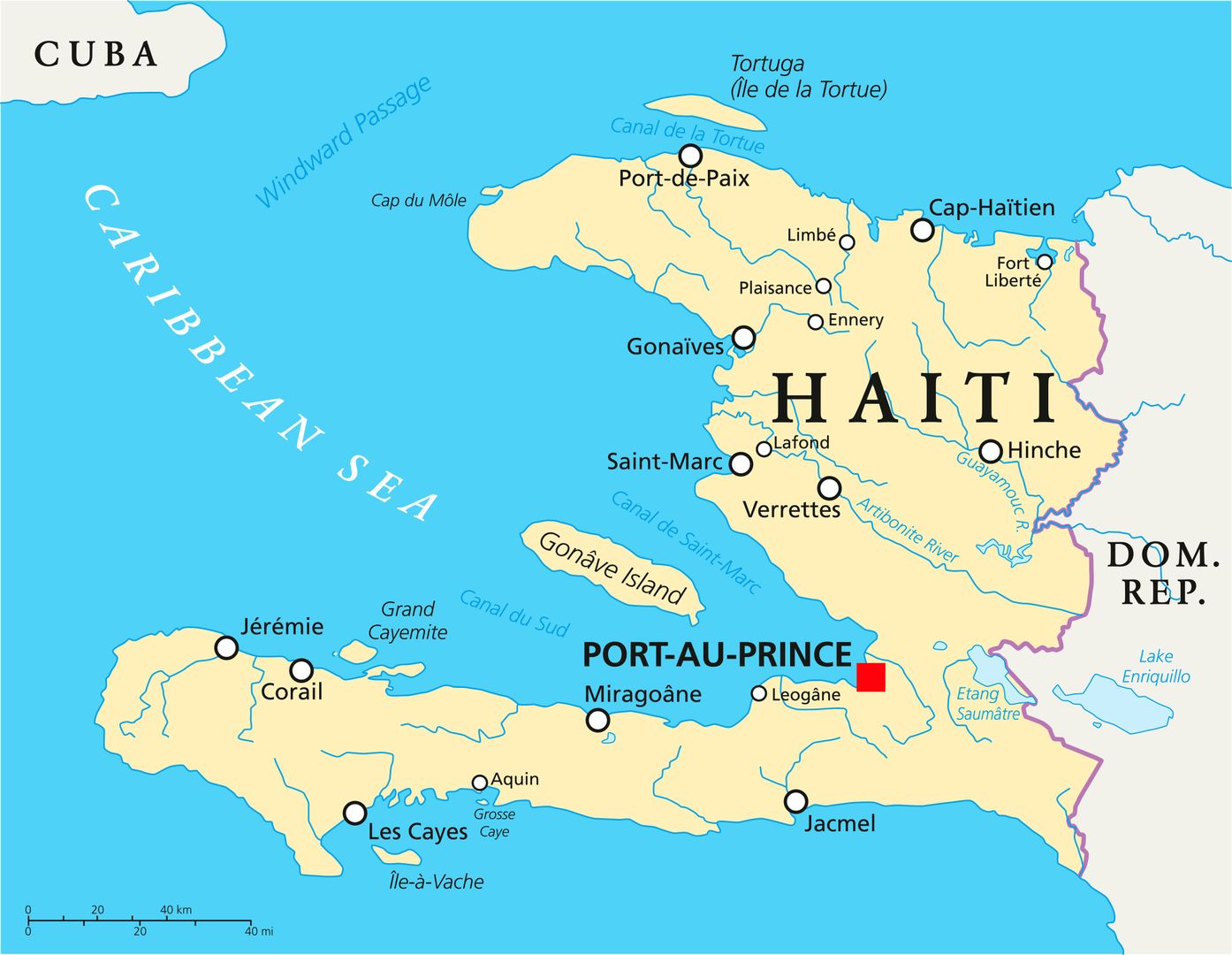Haiti graniczy z Dominikaną