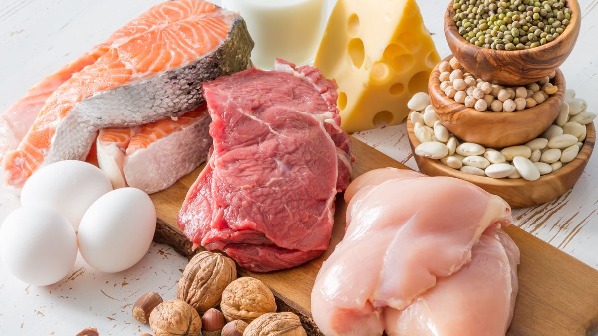 Selection of protein sources in kitchen backgroundSelection of protein sources in kitchen background, copy spaceprotein, food, healthy, diet, lifestyle, nutrition, fish, meat, meal, milk, egg, legumes, nuts, fresh, object, energy, traditional, cheese, dairy, organic, tasty, fat, eat, ingredient, raw, kitchen, product, portion, grocery, assortment, uncooked