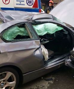 Bytom. Groźny wypadek w centrum. Uszkodzonych pięć samochodów