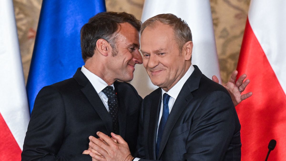 Emmanuel Macron i Donald Tusk w Gdańsku