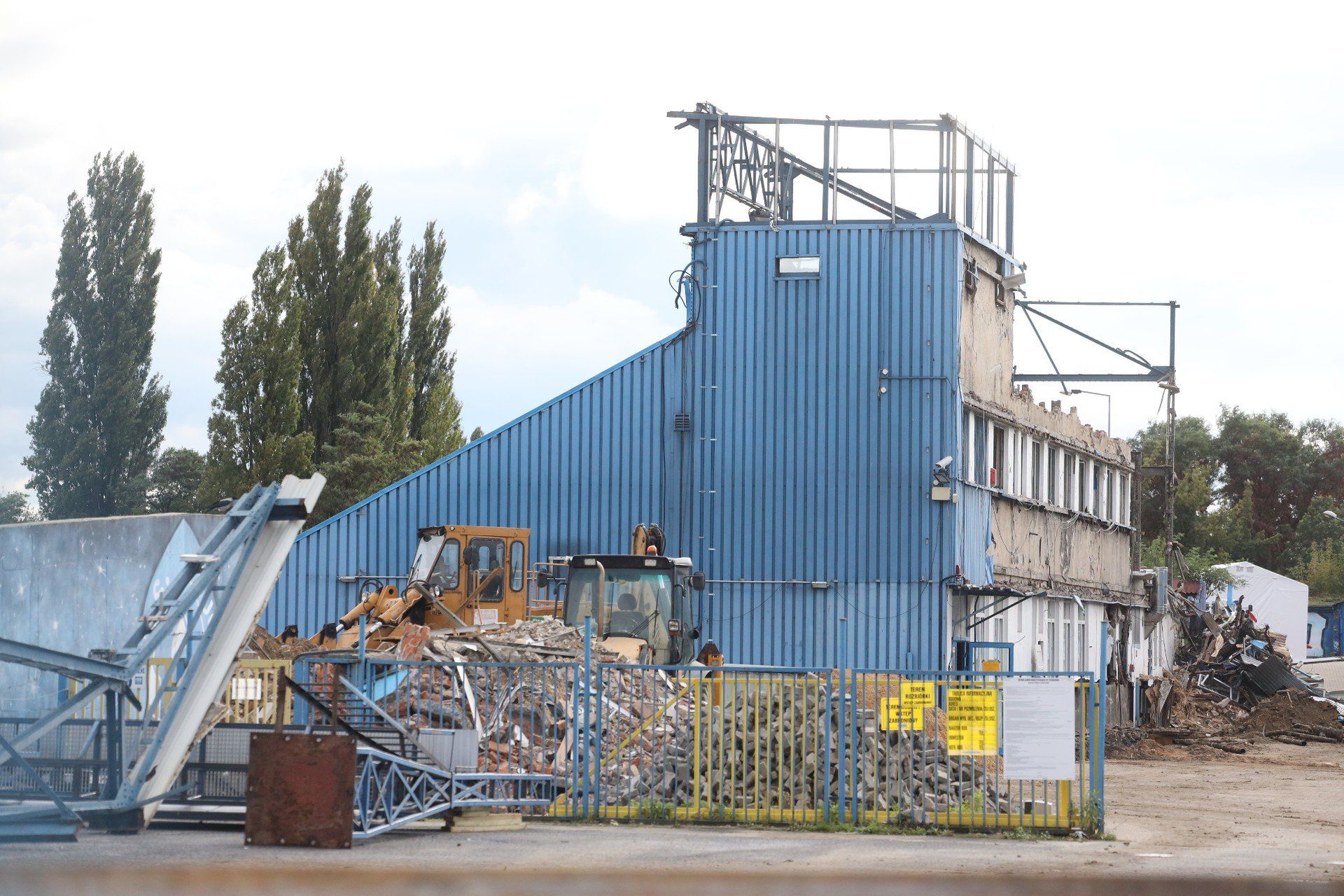 Wyburzanie stadionu Ruchu Chorzów
