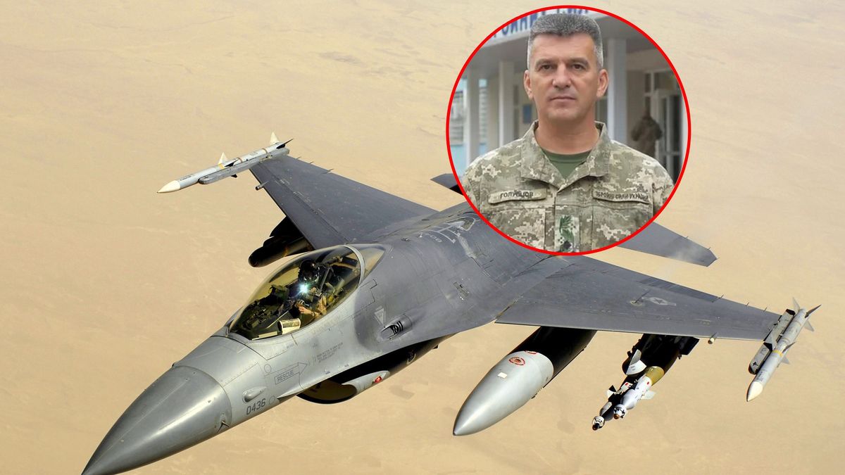 Szef lotnictwa Dowództwa Sił Powietrznych Ukrainy gen. Siergiej Gołubcow.