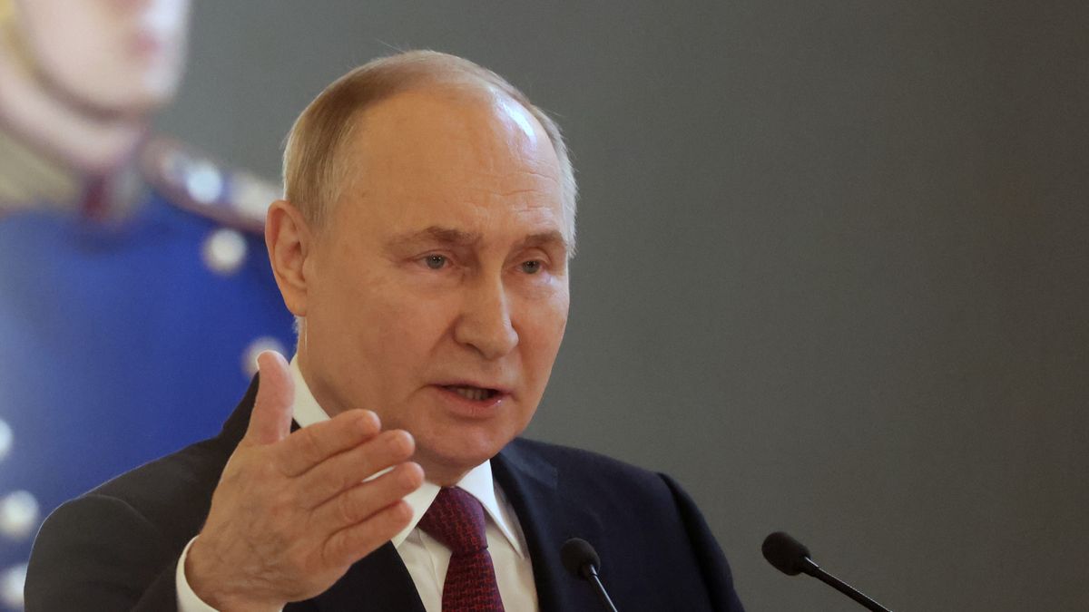 MOSCOW, RUSSIA - MARCH 20 (RUSSIA OUT) Russian President Vladimir Putin gestures during his meeting his supporters at the Grand Kremlin Palace on March 20, 2024 in Moscow, Russia. Following the re-election of Valdimir Putin for the fifth term last weekend, he met with about 400 officially registered public supporters and local celebrities. (Photo by Contributor/Getty Images)