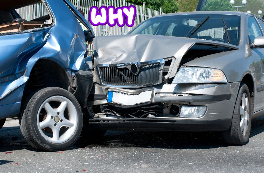 Większość wypadków w Polsce to zderzenia pojazdów.