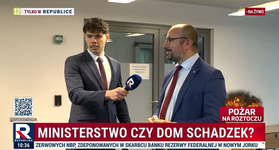 Nowy reporter w TV Republika zadebiutował w relacji na żywo