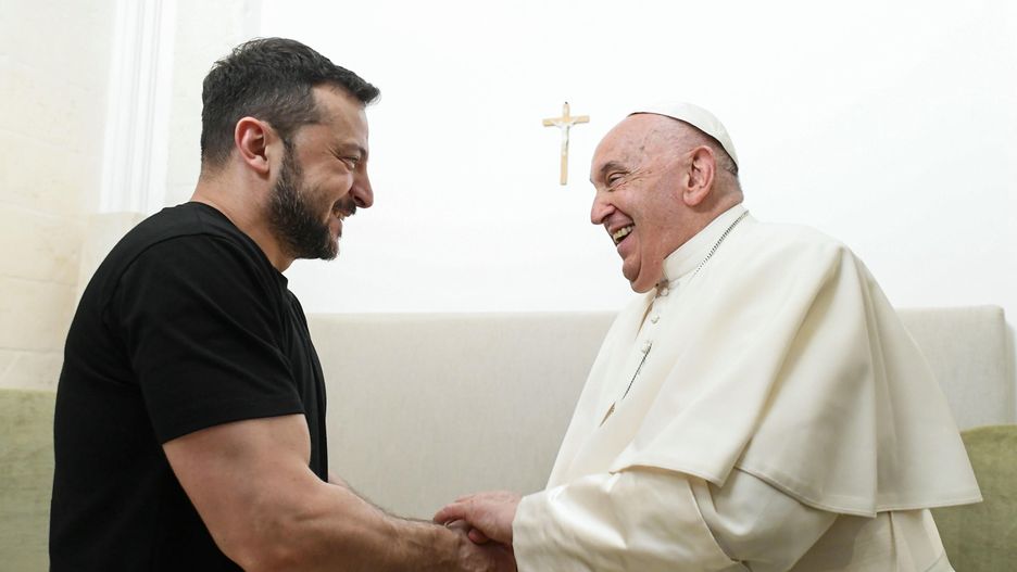 Wołodymyr Zełenski i papież Franciszek 
