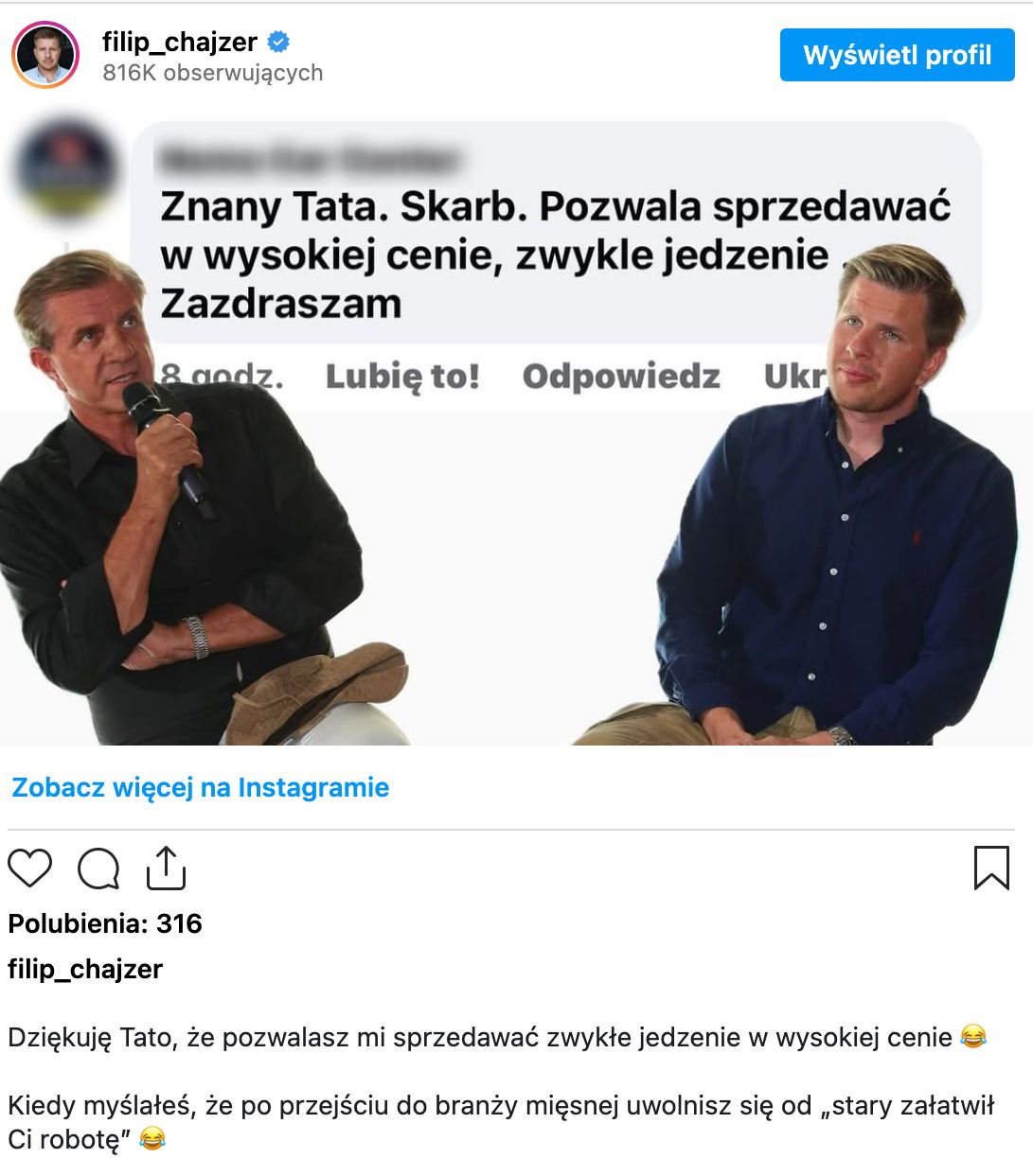 Filip Chajzer reaguje na złośliwości