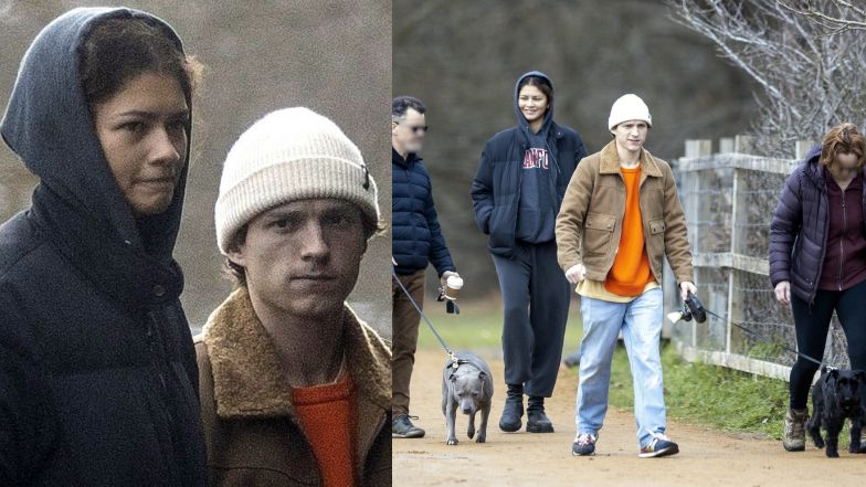 Zendaya i Tom Holland na spacerze z rodzicami aktora