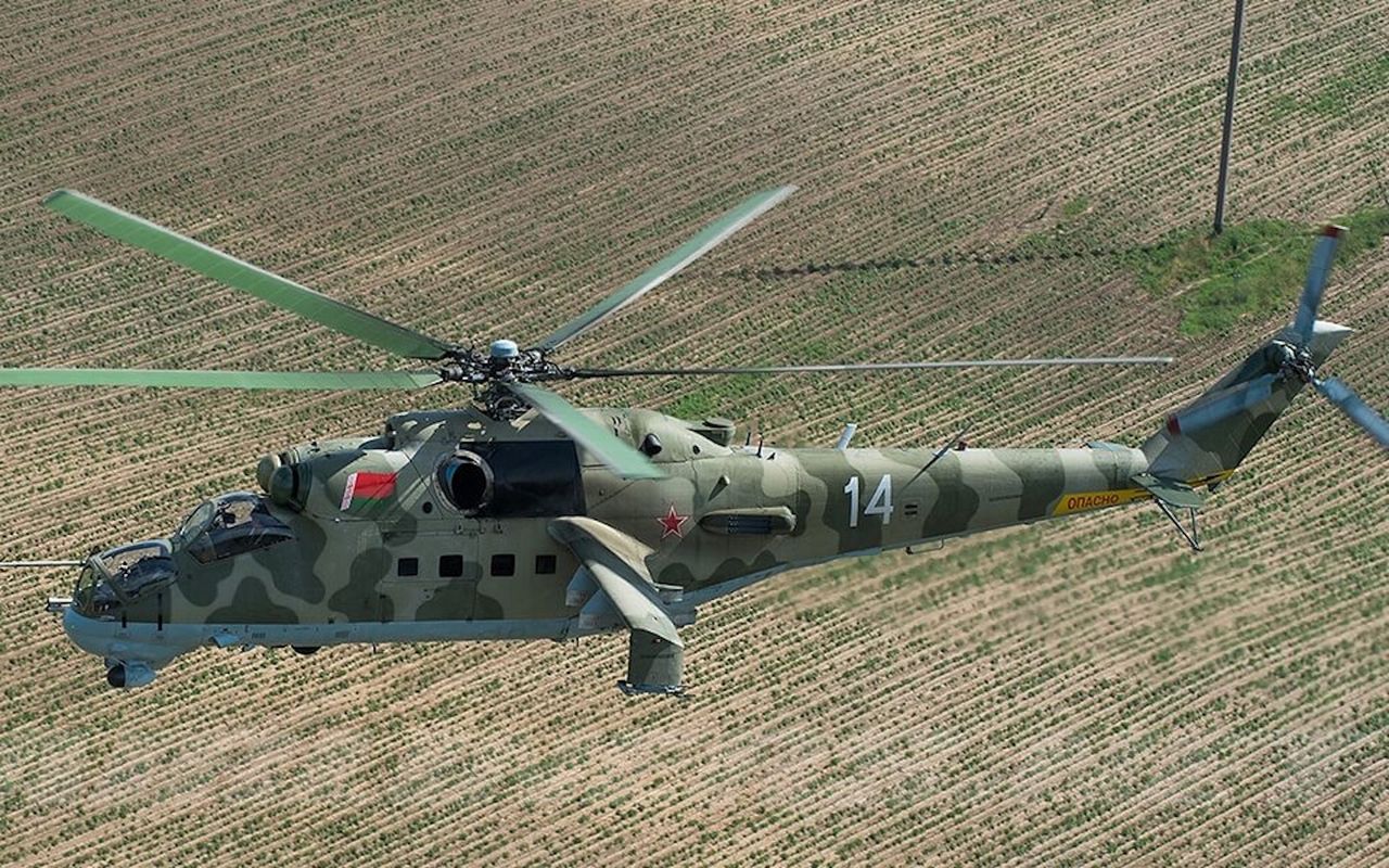 Białoruski śmigłowiec Mi-24