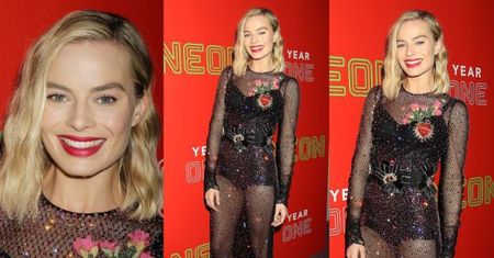 Margot Robbie chwali się majtkami na świątecznej imprezie