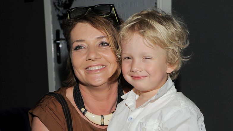 Małgorzata Ostrowska-Królikowska z synem Ksawerym