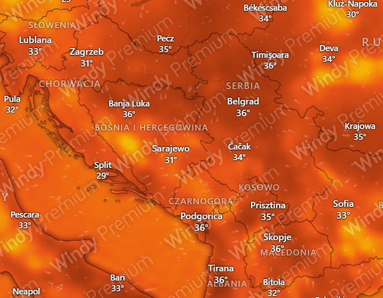 Prognoza dla Chorwacji na 14 sierpnia