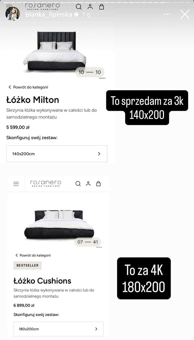 Wyprzedaż mebli u Blanki Lipińskiej