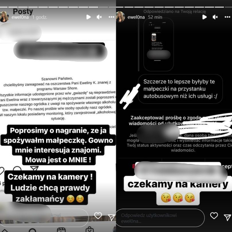 Ewel0na wojuje z restauracją na Instagramie