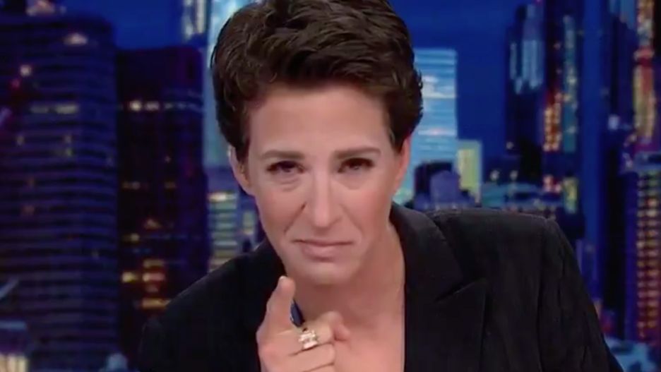 Maddow zasłoniła usta, zaczęła dusić w sobie słowa.