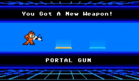 Mega Man z Portal Gunem