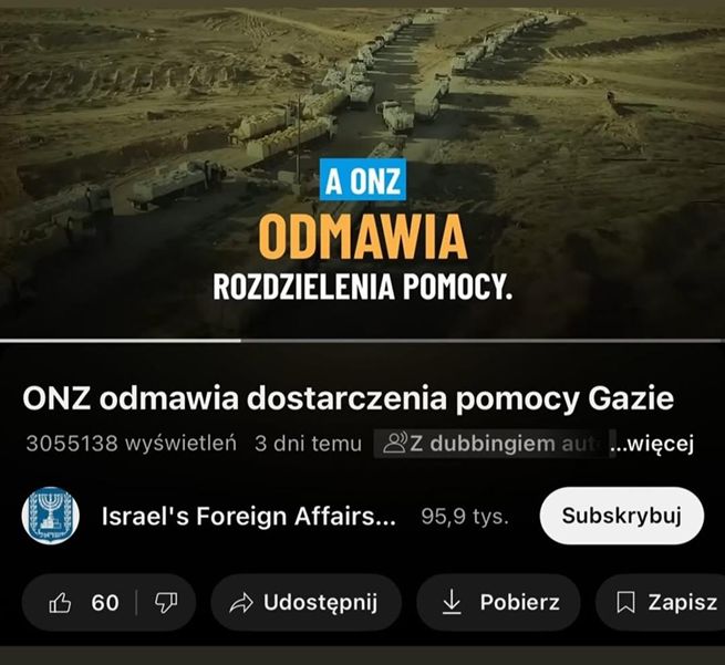 Spot rządu Izraela