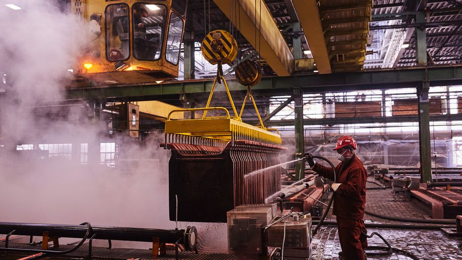 Copper Production at KGHM Polska Miedz SA Smelting Plant
Bloomberg
european, work, manufacture, mines, best photo, natural resources, mining, jobs, best photos, fabrication, polish, employment, metals, industries, emea, euro members, labor, labour, business news, e.u., eu