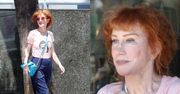 64-letnia Kathy Griffin maszeruje ulicą i prezentuje lico po trzecim liftingu