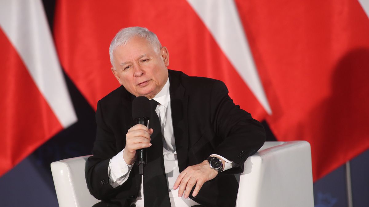 Na zdjeciu Jarosław Kaczyński