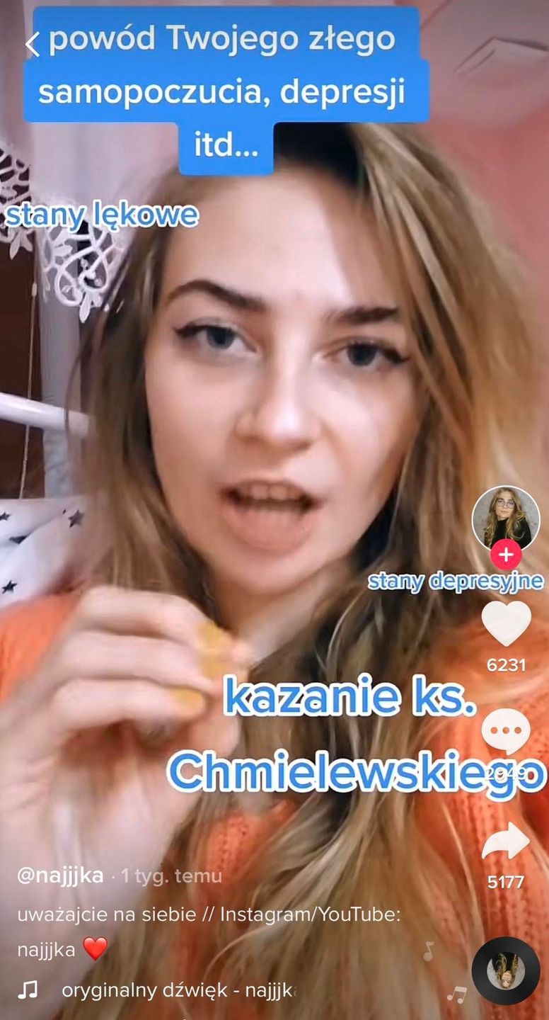 TikTokerka szerzy szkodliwe teorie na temat chorób psychicznych