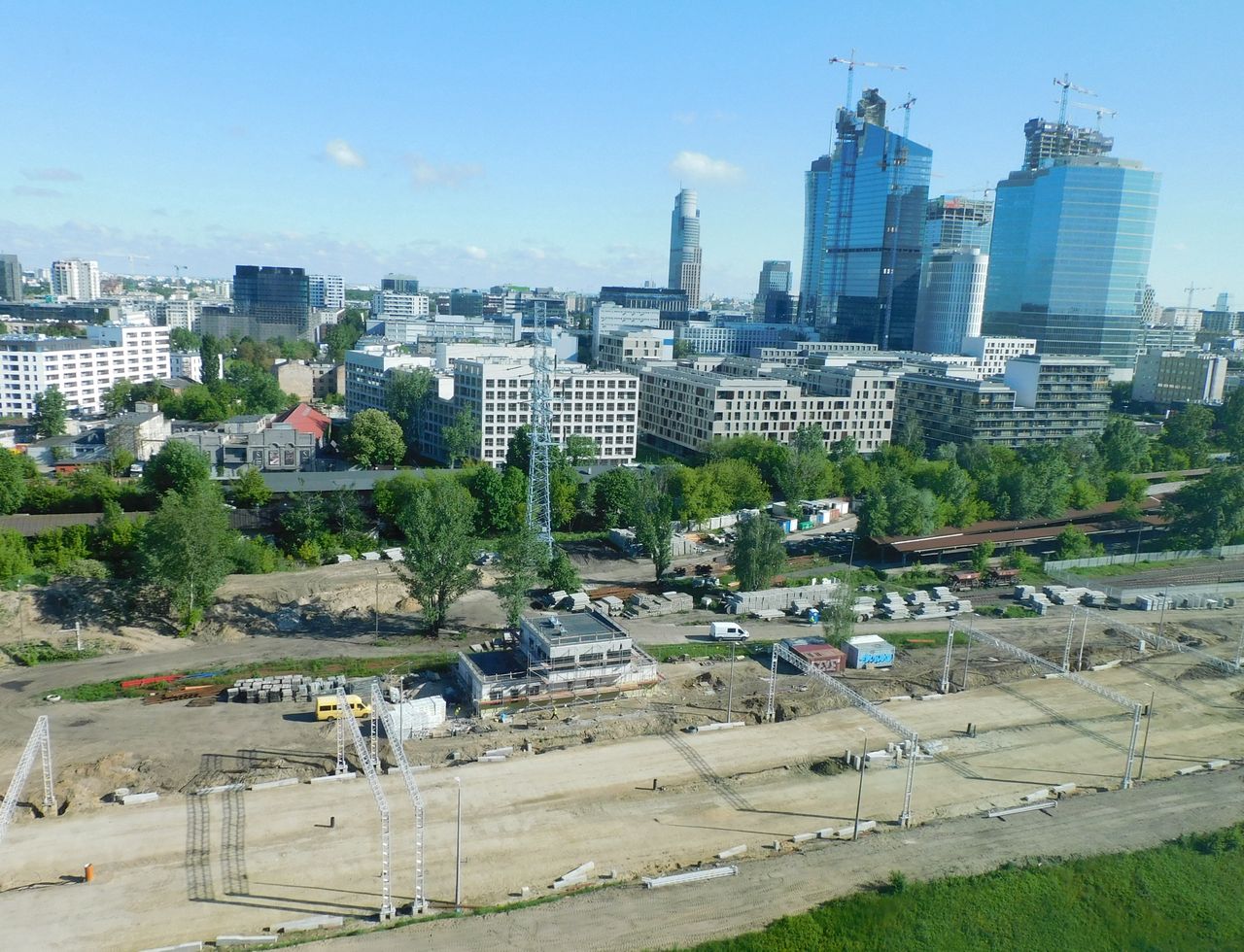 Plac budowy Warszawy Głównej wiosną 2020 r.