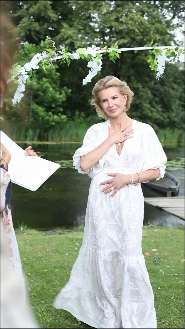Joanna Racewicz podczas ślubu z samą sobą