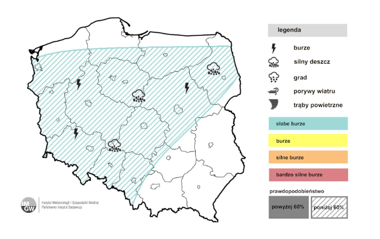Prognoza burz na niedzielę 15 sierpnia