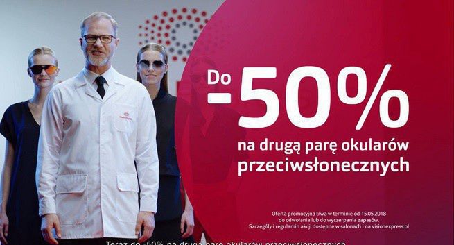 Vision Express reklamuje okulary przeciwsłoneczne