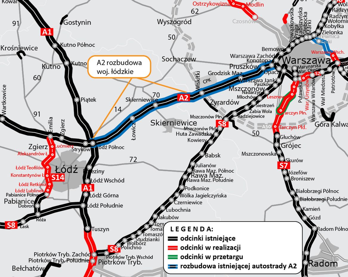 Dobra wiadomość dla kierowców. Jest zgoda na poszerzenie autostrady A2